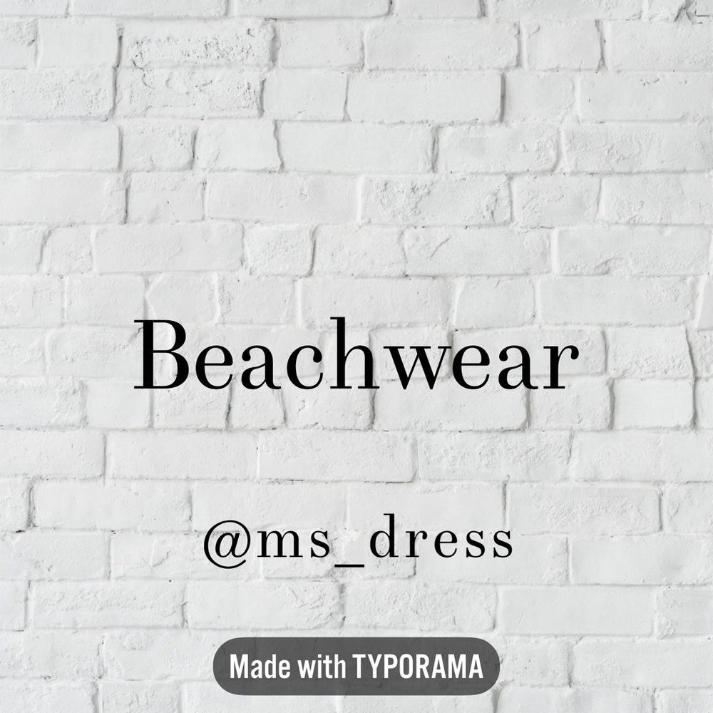 Beach coverups, bathing suits, hats.
